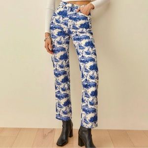 NWT Reformation Pastoral High Rise Straight Jeans 28